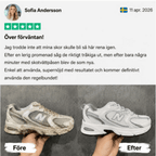 Få rena skor på bara 30 minuter direkt från tvättmaskinen