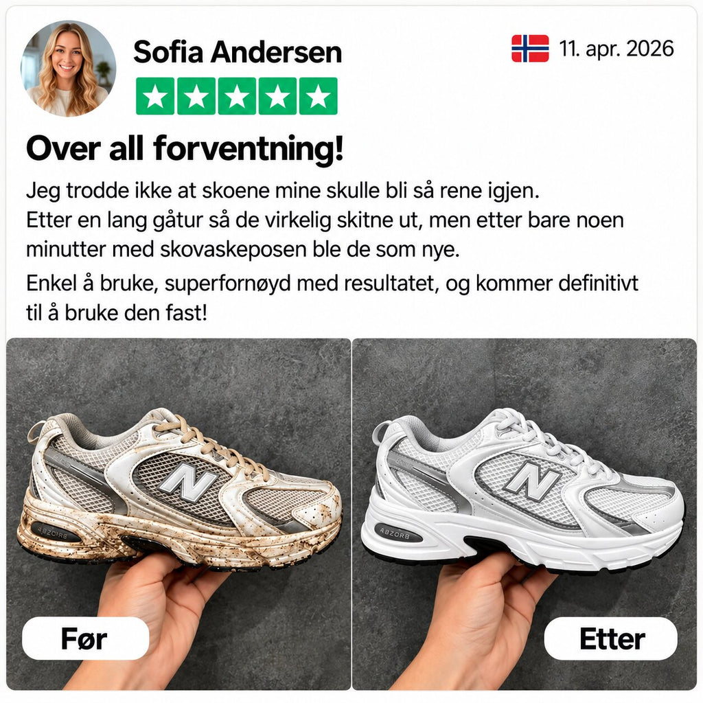 Få rene sko på bare 30 minutter rett fra vaskemaskinen