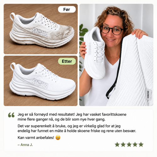 Få rene sko på bare 30 minutter rett fra vaskemaskinen
