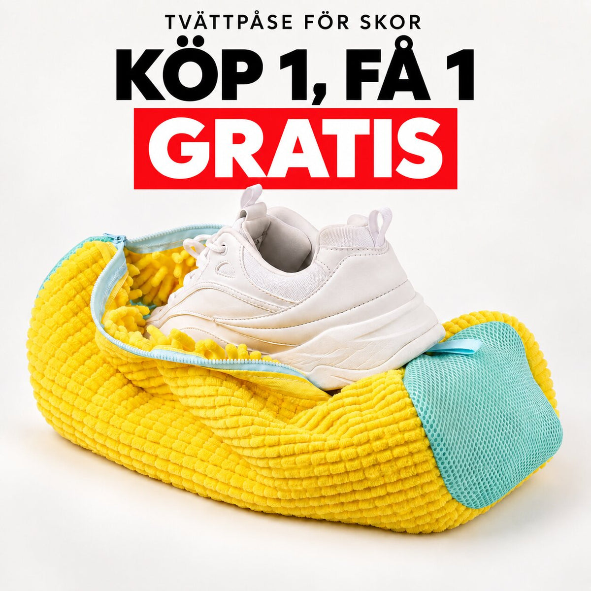 KÖP 1, FÅ 1 GRATIS! Rena skor på bara 30 minuter i tvättmaskinen.